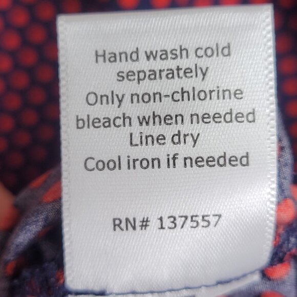 41 Hawthorn Blue and Red Polka Dot Dress, Size XS - Picture 6 of 7